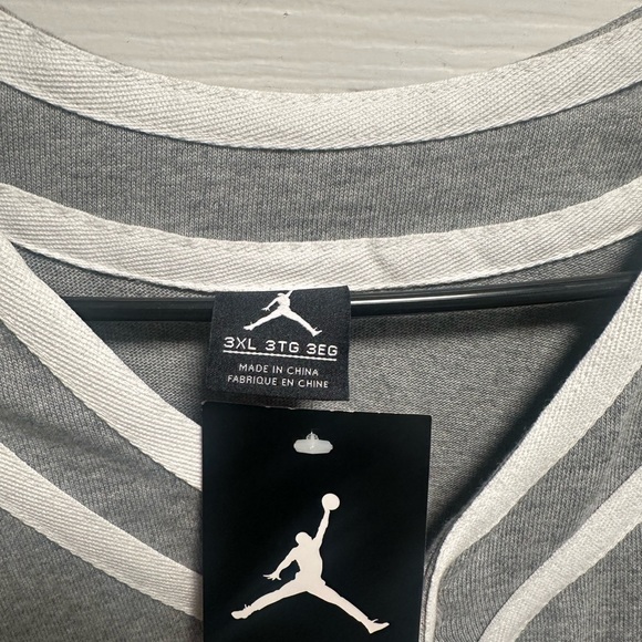 JORDAN IX RETRO 9 BARONS #45 BASEBALL JERSEY GREY RARE NEW (SIZE 3XL) - Picture 5 of 6